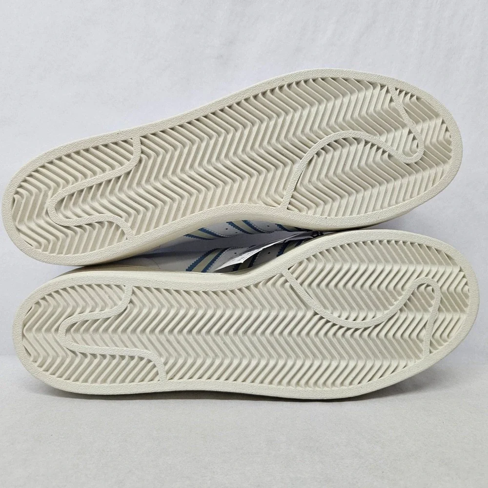 Adidas Superstar Casual Sneakers GX9876 White Light Blue Men's Size‎ 9